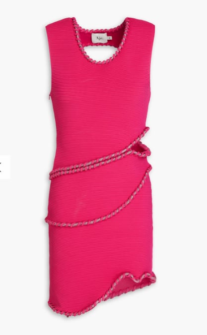 AJE Pink Knit Cut Out Dress