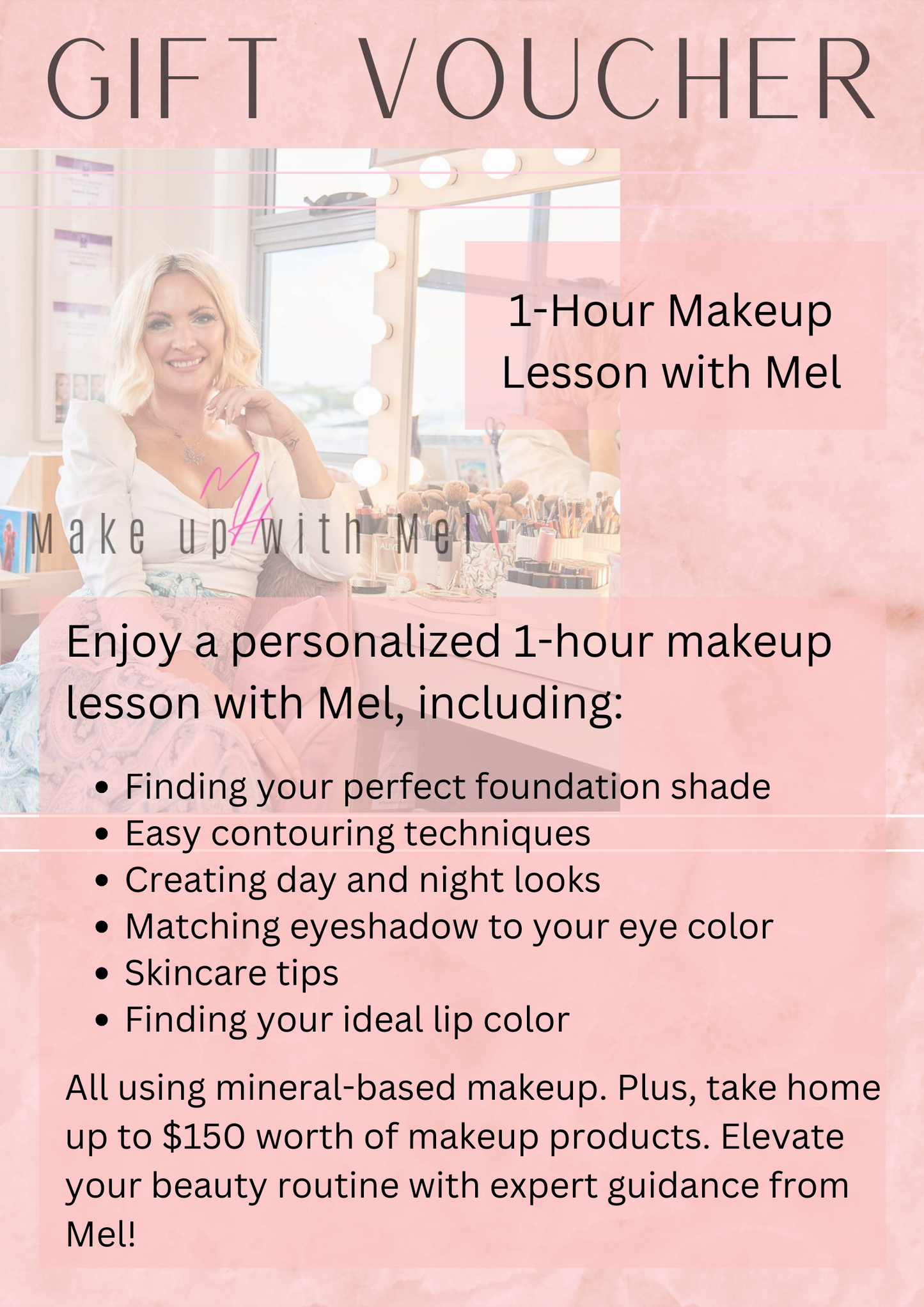 1-Hour Makeup Lesson with Mel Gift Certificate