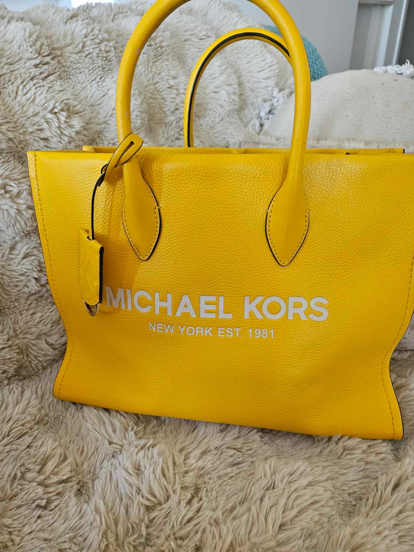 Michael Kors yellow tote bag