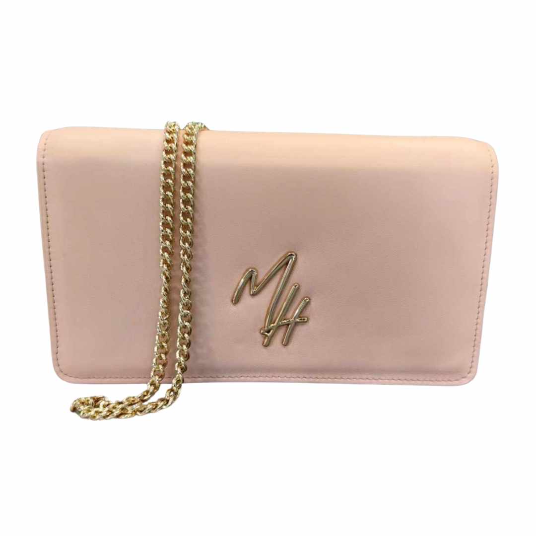 Uplift Your Style blush pink leather bag with gold hardware — Mel Style