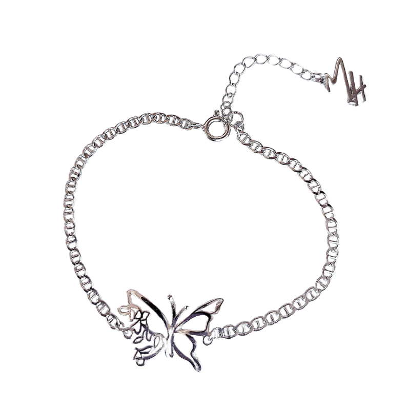 Wings of Strength sterling silver butterfly bracelet — Mel Style jewellery