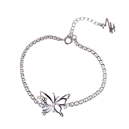 Wings of Strength sterling silver butterfly bracelet — Mel Style jewellery